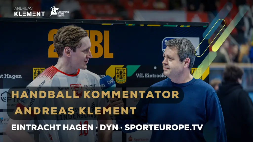 Andreas Klement als Handball Kommentator im Interview bei Eintracht Hagen für DYN und Sporteurope TV
